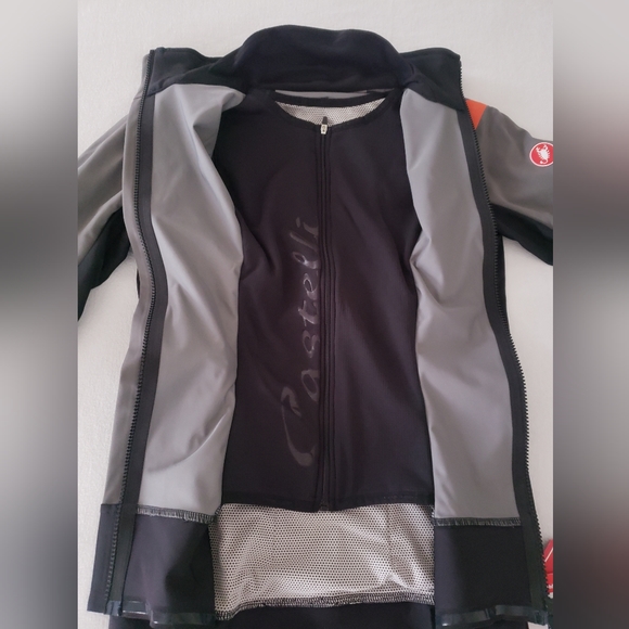 Castelli Alpha Ros women's Cycling Jacket Gray Black Orange size small NWT - Picture 4 of 16